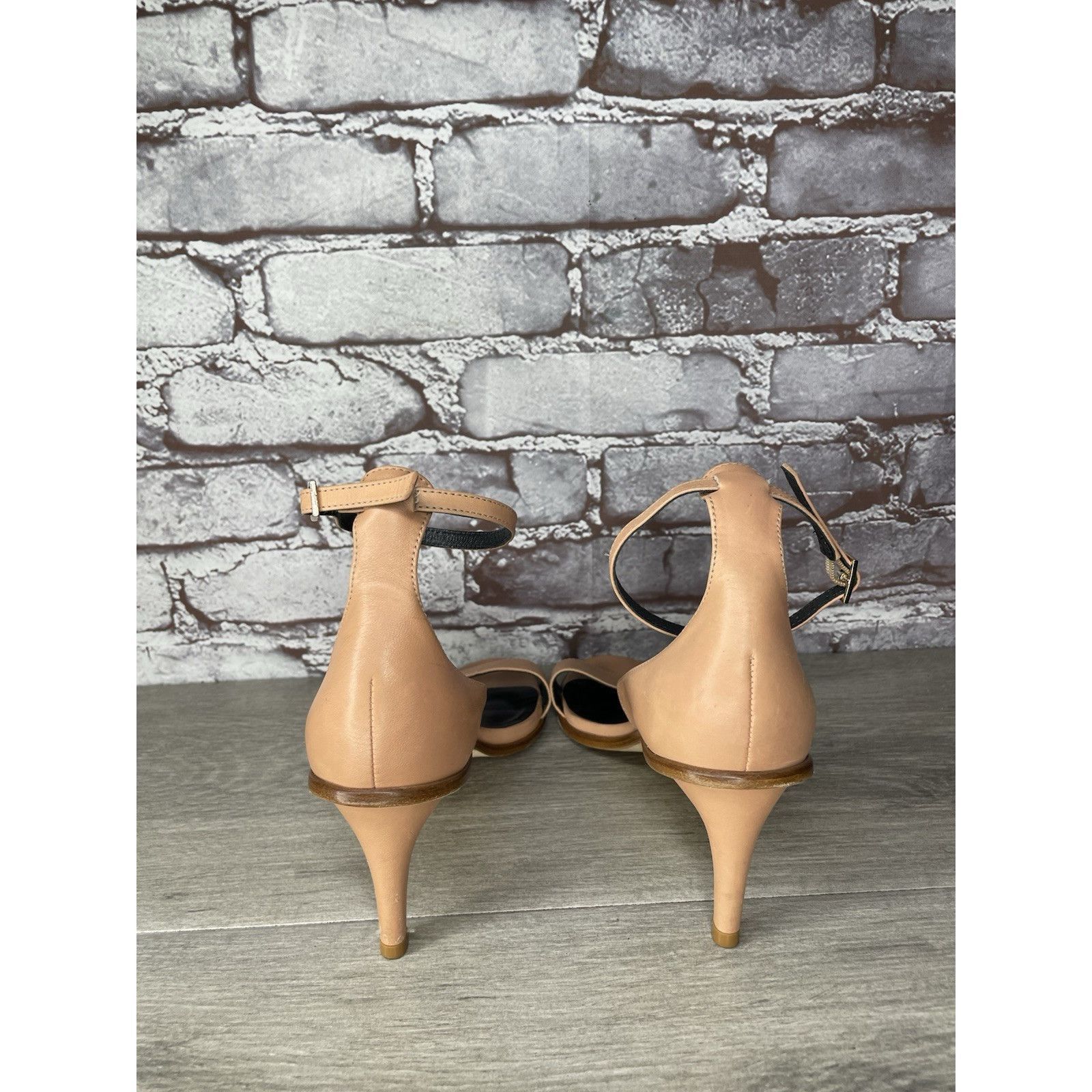 Tibi Tibi Nude Pink Leather Buckle Ankle Strap Stiletto High Heel Size US 6 / IT 36 - 4 Thumbnail