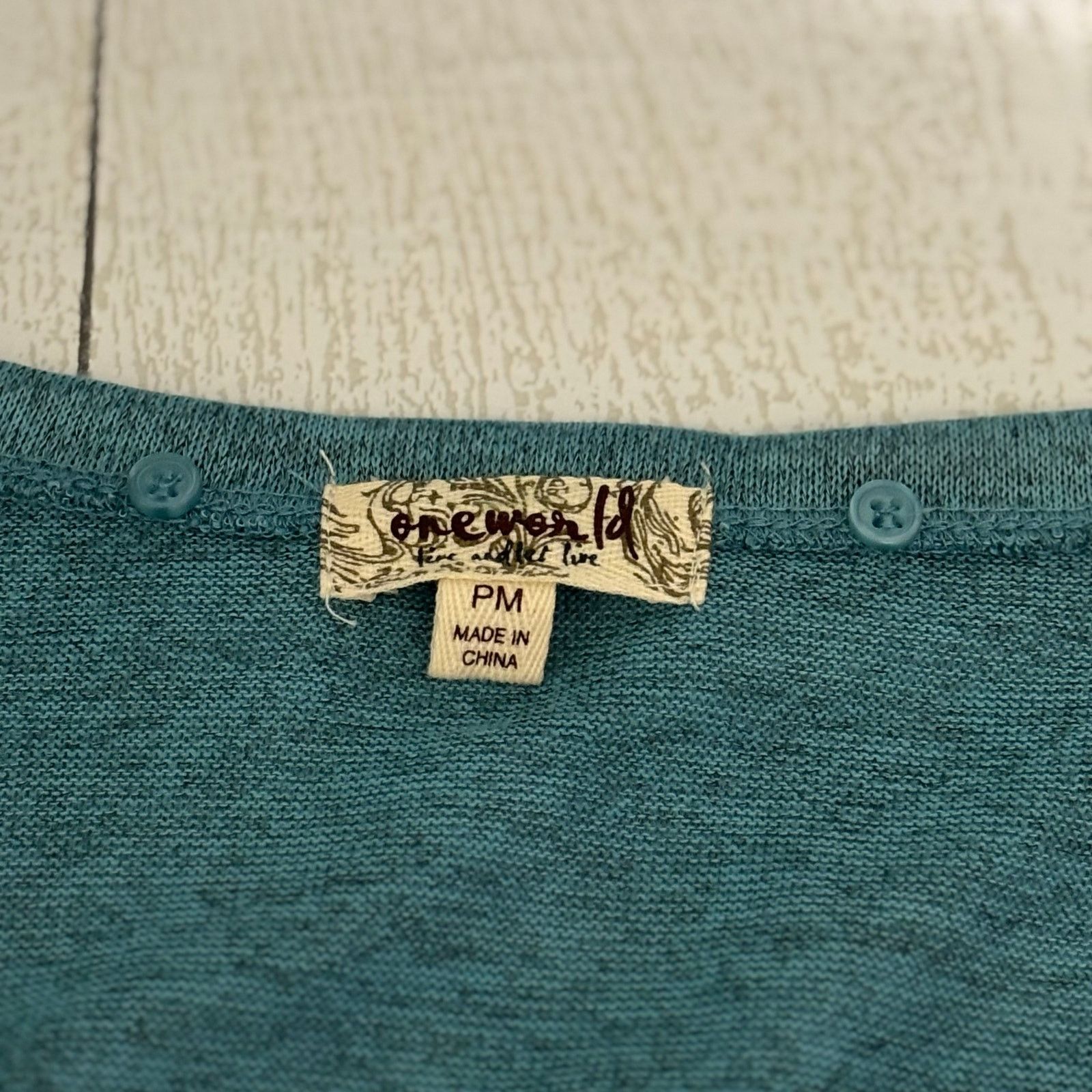 Other One World Blue Knit Top with Scarf Size PM Size M / US 6-8 / IT 42-44 - 13 Thumbnail