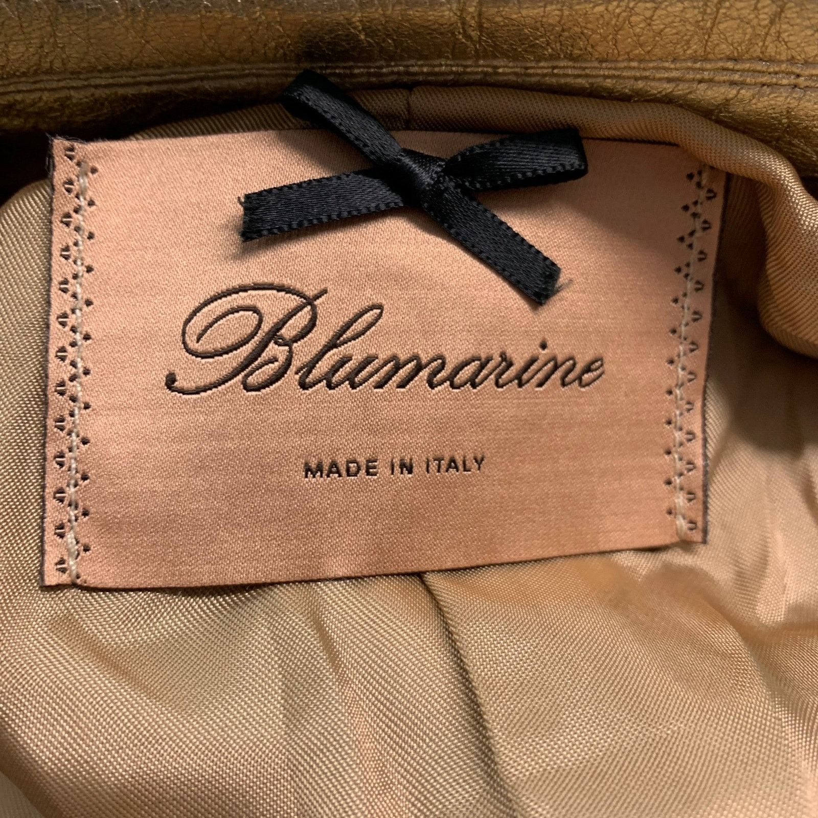 Blumarine BLUMARINE Size 8 Gold Leather Metallic Lambskin Jacket Size M / US 6-8 / IT 42-44 - 5 Thumbnail