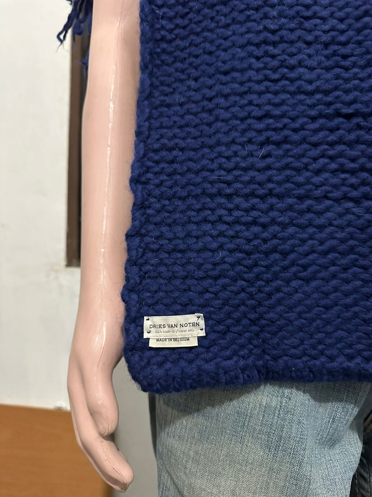 Dries Van Noten 🔥Dries Van Noten Fringe Wool Scarf Made In Belgium Size ONE SIZE - 2 Thumbnail