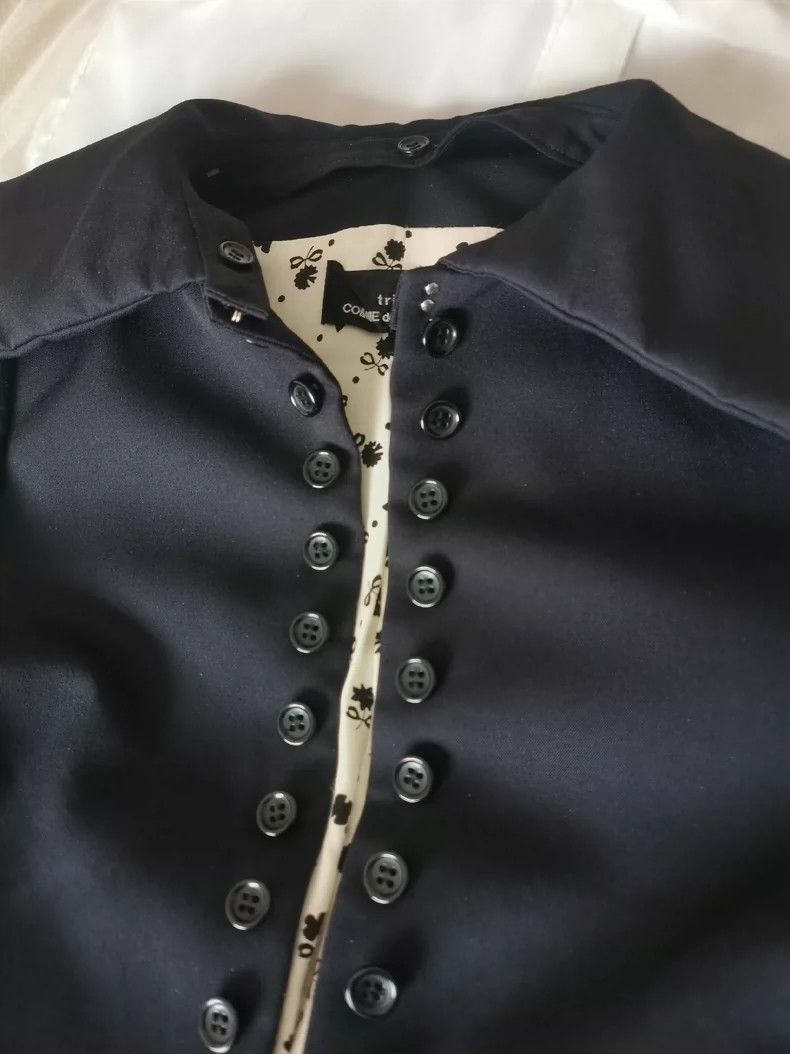 Comme des Garcons Comme Des Garcons Navy Collar Jacket Fall/Winter 2020 Dark Size S / US 4 / IT 40 - 4 Thumbnail