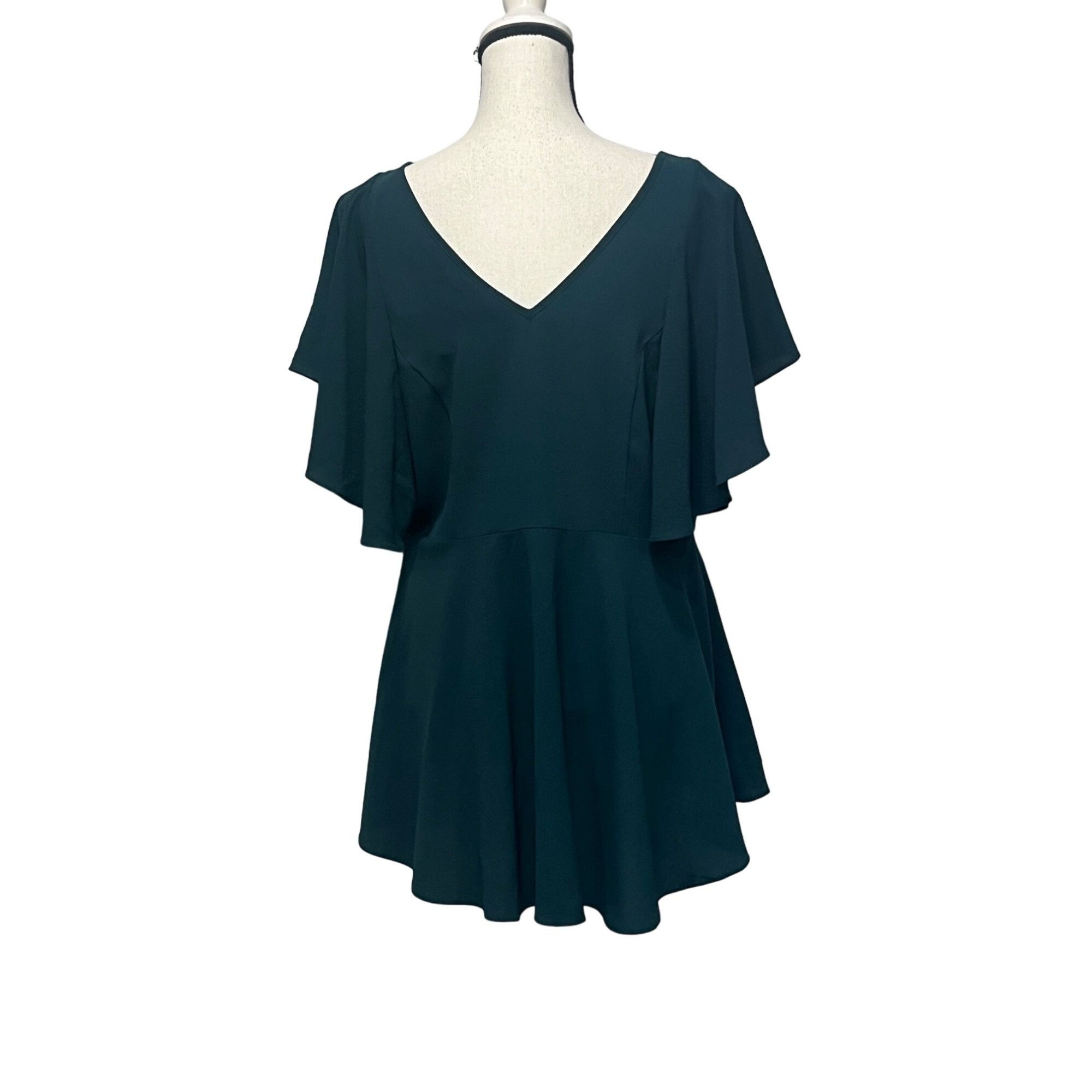 Other City Chic Romantic Mood PeplumTop, Jade, Size XXS (US 12)-se Size XL / US 12-14 / IT 48-50 - 4 Thumbnail