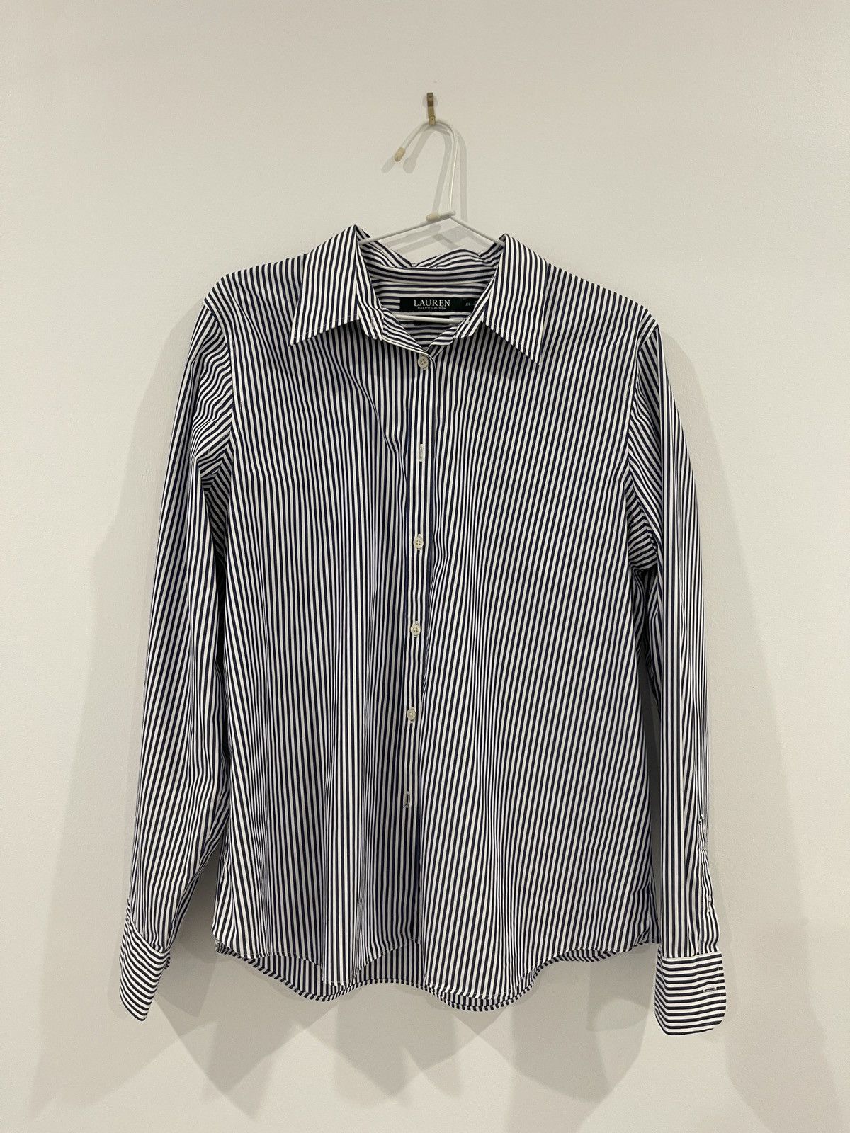Lauren Ralph Lauren × Polo Ralph Lauren × Ralph Lauren Lauren Ralph Lauren Blue Striped Blouse/Button up - Women’s Size XL / US 12-14 / IT 48-50 - 1 Thumbnail