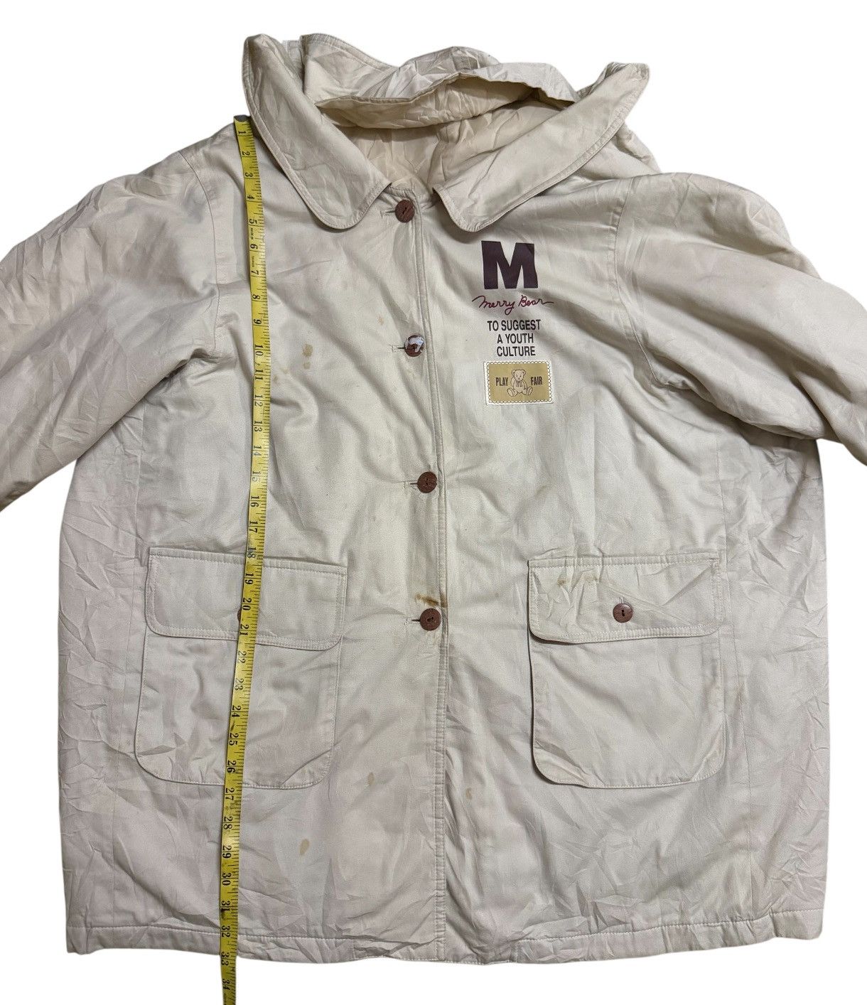 Japanese Brand MERRY BEAR Long jacket vintage Size US XL / EU 56 / 4 - 5 Thumbnail