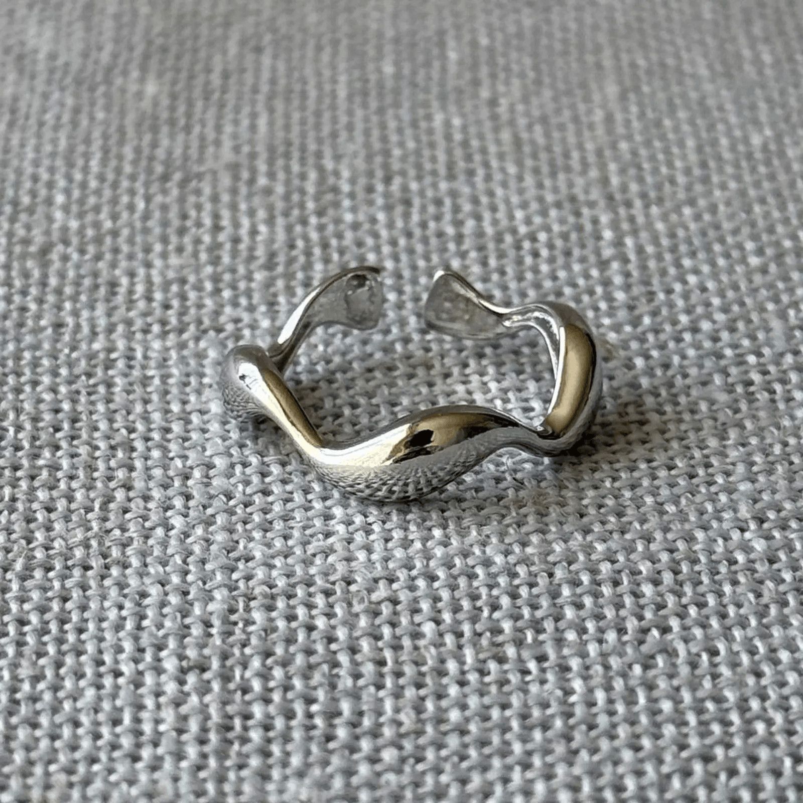 Other Silver asymmetrical vintage style ring MENS2 Size ONE SIZE - 1 Thumbnail