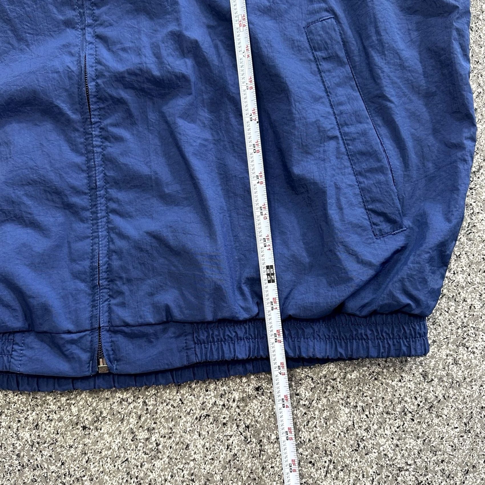 Lands' End VINTAGE Lands' End Track Jacket Windbreaker Mens L Full Zip Nylon Blue Size US L / EU 52-54 / 3 - 4 Thumbnail