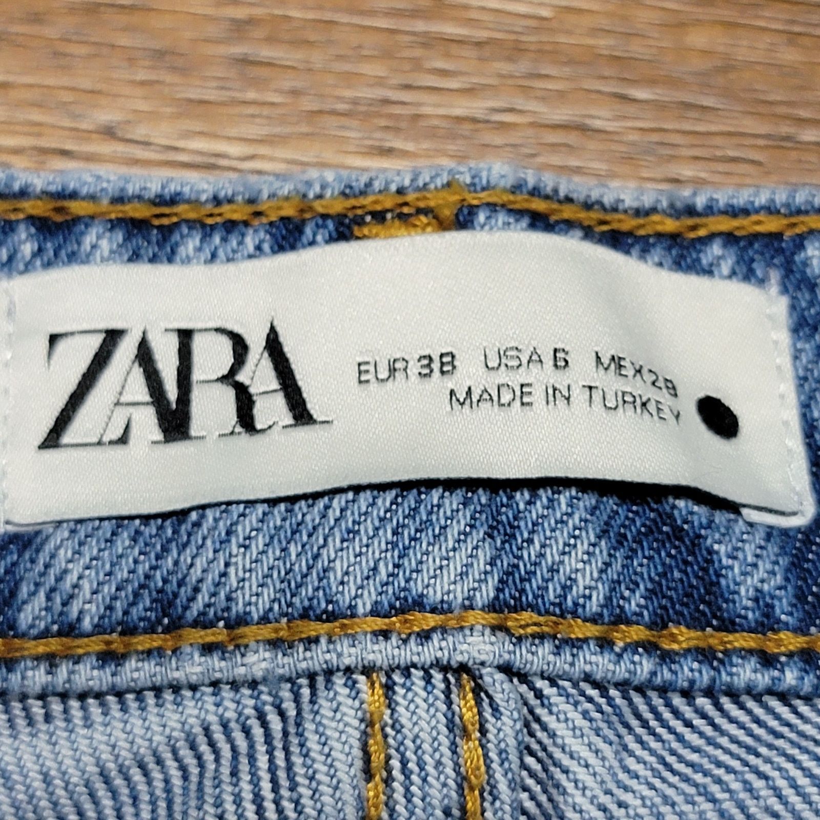 Zara Zara 90's Full Length Straight Denim Jeans w/ Raw Hem - 6 Size 28" / US 6 / IT 42 - 5 Thumbnail
