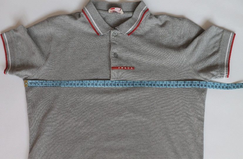 Prada Vintage Prada red tab grey polo t shirt size M medium Size US M / EU 48-50 / 2 - 9 Thumbnail