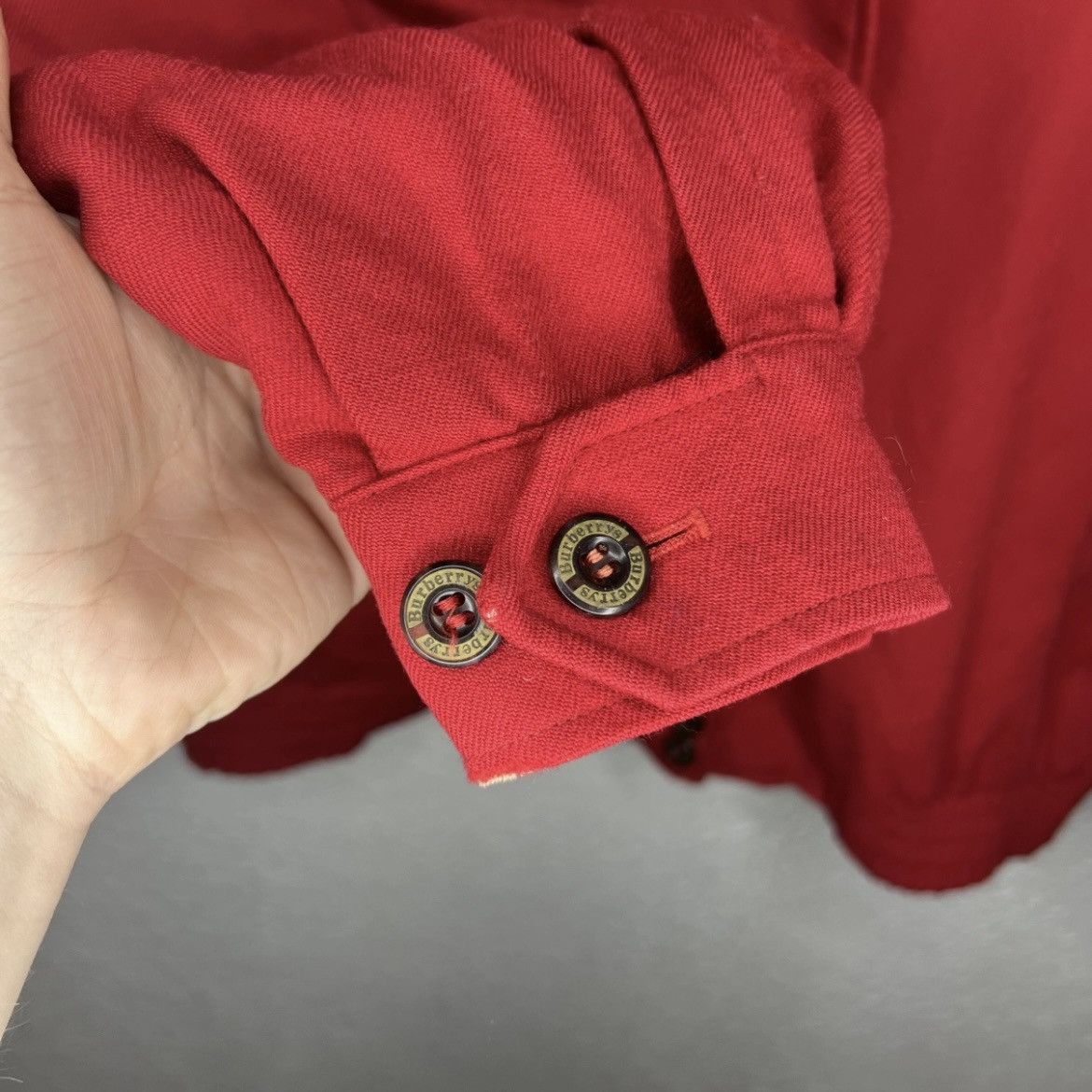 Burberry Vintage Burberry Harrington Style Bomber Wool Red Jacket 90s Size US L / EU 52-54 / 3 - 5 Thumbnail