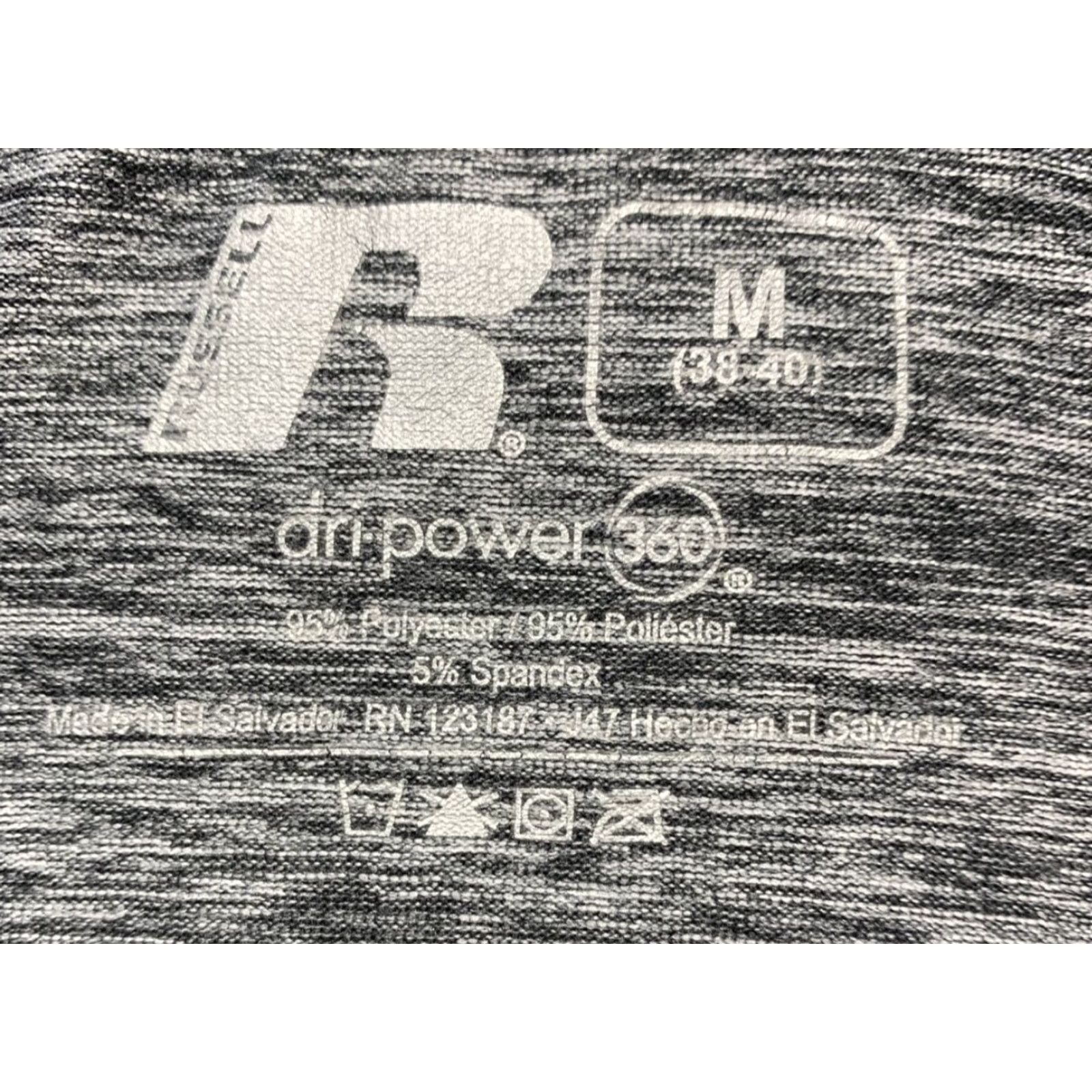 Vintage Russell T-Shirt Men’s Medium Long Sleeve Crew Neck Heather Gray & Red Dri-Power 360 Athletic Shirt Size US M / EU 48-50 / 2 - 7 Thumbnail