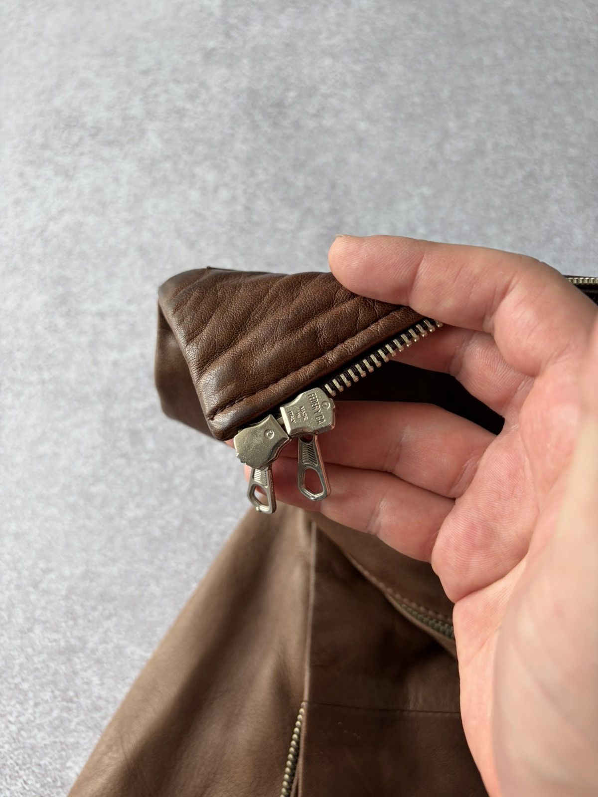 Vera Pelle VTG Vera Pelle Leather Zip Brown Jacket Straps Antique Style Size US XL / EU 56 / 4 - 12 Thumbnail