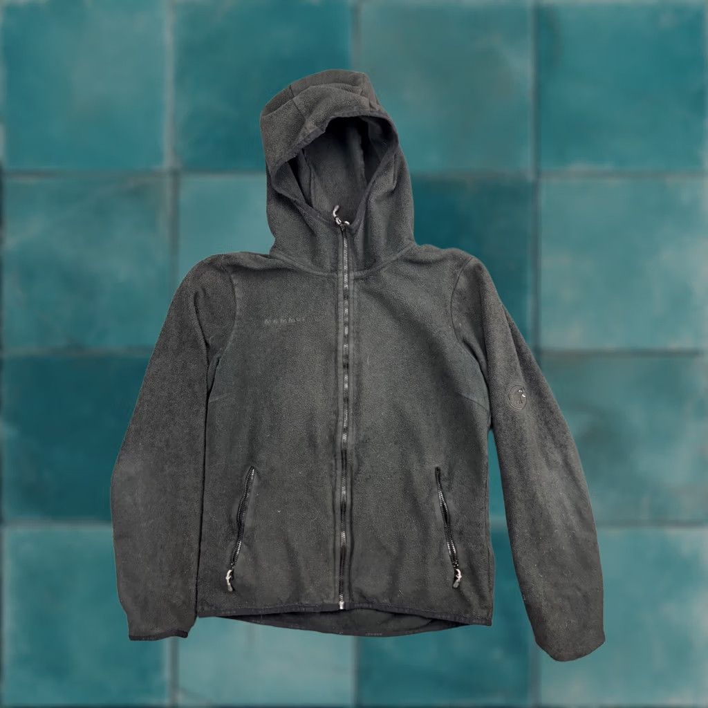 Mammut Mammut Sherpa Fleece Jacket Women's Small Black Hooded Full Zip Zipped Pockets Size S / US 4 / IT 40 - 1 Thumbnail