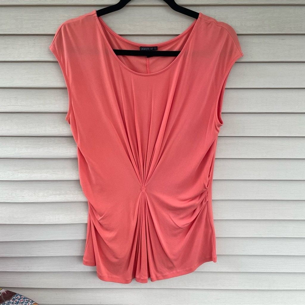 Lafayette 148 Lafayette 148 Silk Gathered Center Blouse Size M Size M / US 6-8 / IT 42-44 - 8 Thumbnail