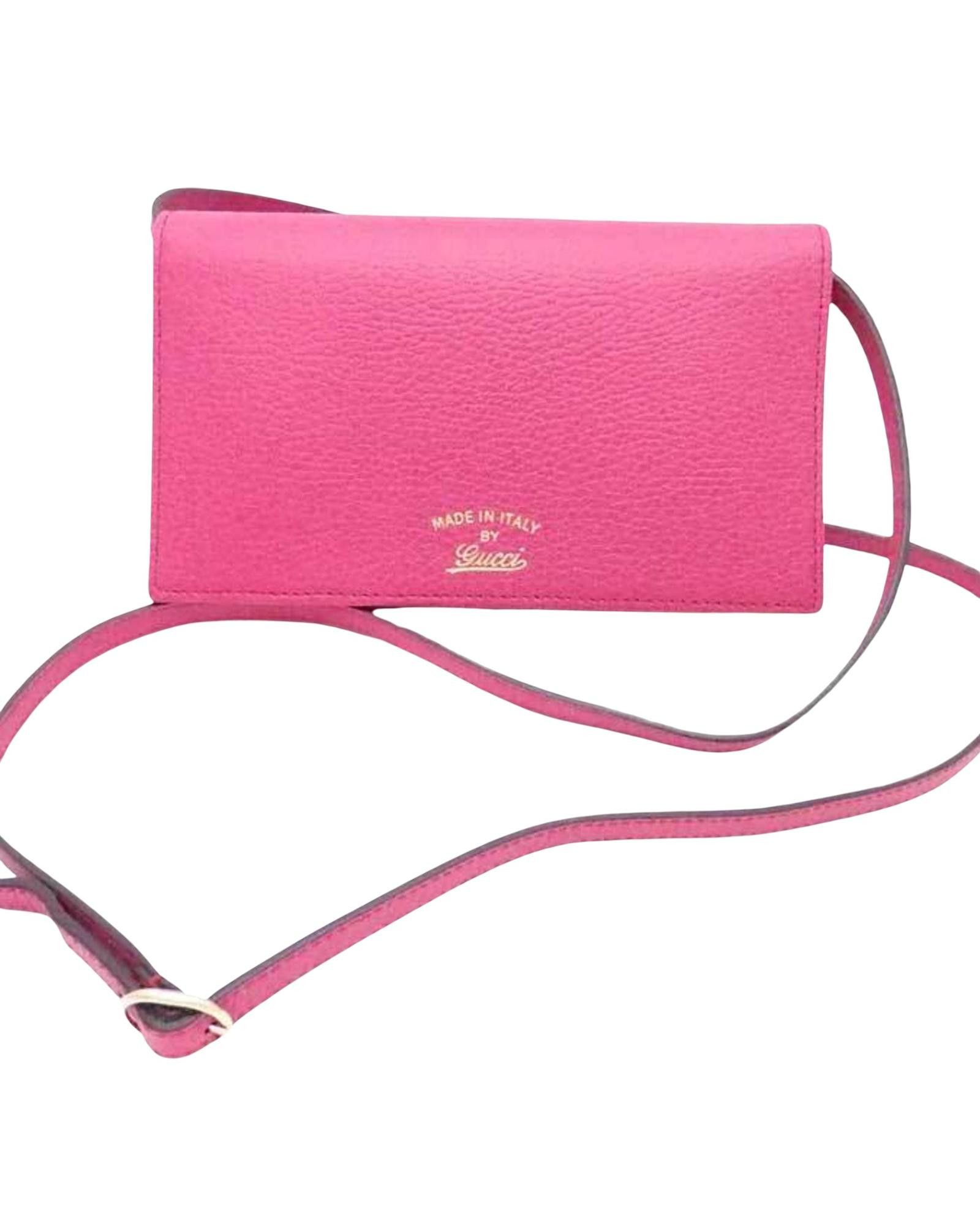 image of Versatile And Elegant Gucci Leather Bag in Pink, Women's