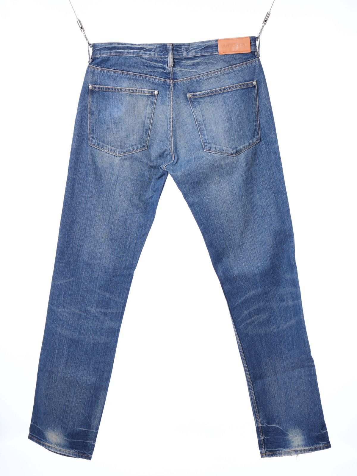 Acne Studios Acne Studios Max Lost Found Navy Straight Fit Jeans Vintage Size US 34 / EU 50 - 2 Thumbnail
