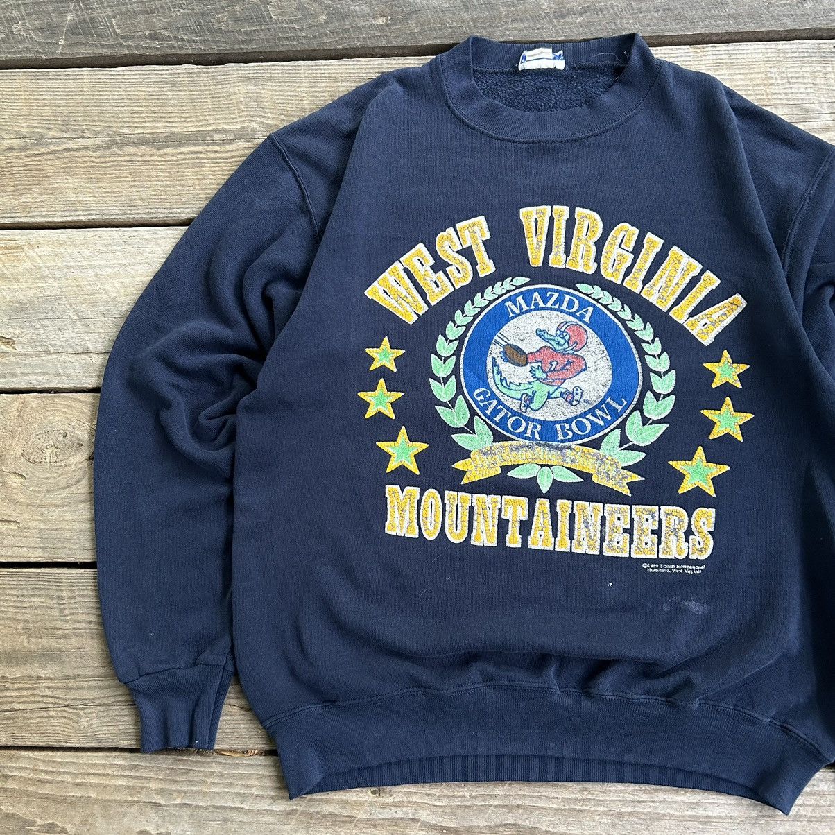 Vintage Vintage 89’ Gator Bowl West Virginia Mountaineers Sweatshirt Size US M / EU 48-50 / 2 - 2 Thumbnail