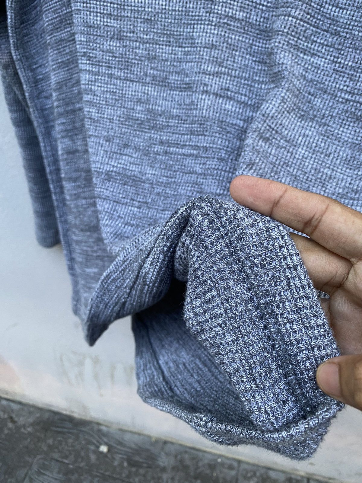 Mackintosh Mackintosh Philosophy Sandy Gray Waffle Heavy Cotton LS Size US M / EU 48-50 / 2 - 6 Thumbnail