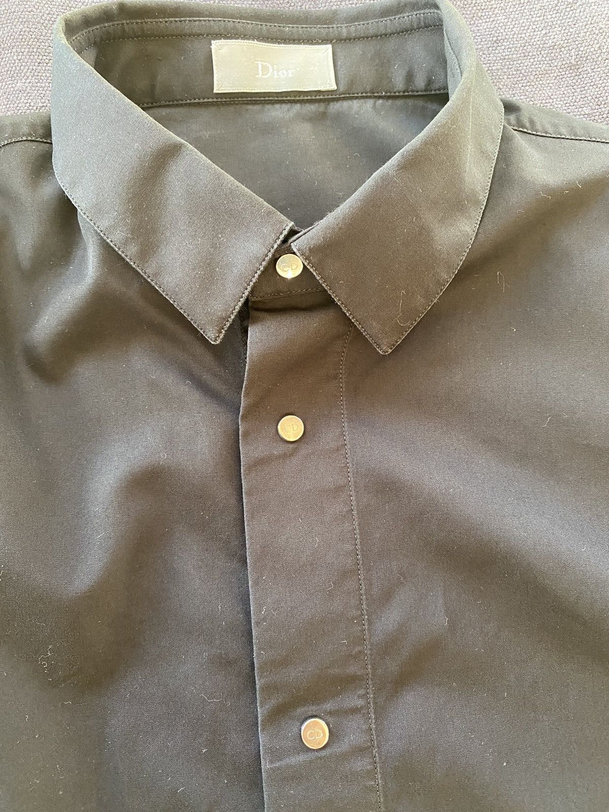 image of Dior Button Up Shirt in Black, Men's (Size Small)
