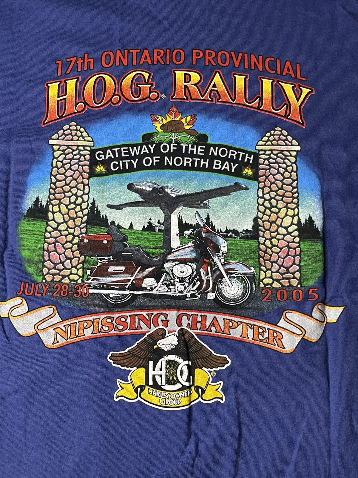 Harley Davidson × Vintage Vintage Y2K 2005 Ontario hog rally T-shirt Size US M / EU 48-50 / 2 - 3 Thumbnail