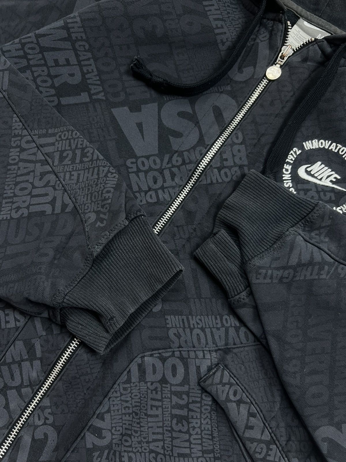 Nike 00s Nike Air Vintage Y2K Drill Oversized Retro Zip Hoodie Size US M / EU 48-50 / 2 - 7 Thumbnail
