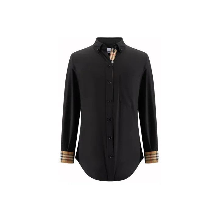 Burberry Burberry SS23 Black Long Sleeve Shirt 0079 Size M / US 6-8 / IT 42-44 - 1 Thumbnail
