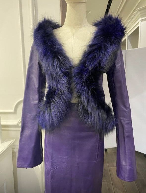 Jitrois Jitrois Fox Fur Leather Hourglass Suit Size M / US 6-8 / IT 42-44 - 10 Thumbnail