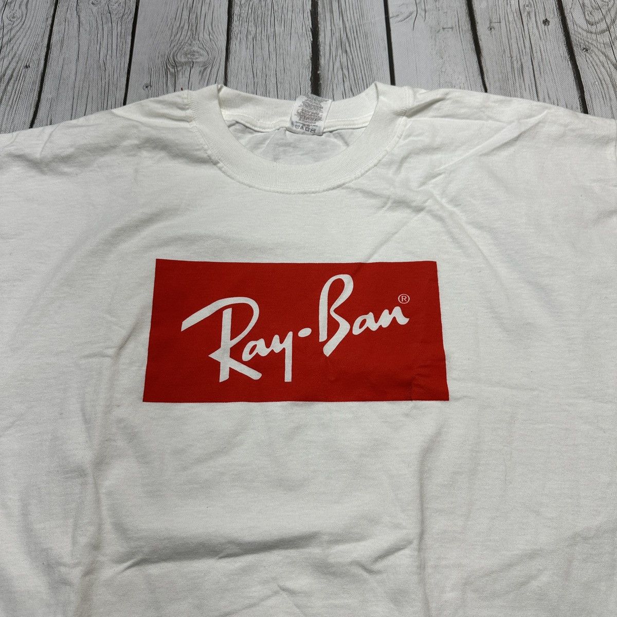 Jerzees × RayBan × Vintage Vintage Ray Ban tee Size US XL / EU 56 / 4 - 3 Thumbnail