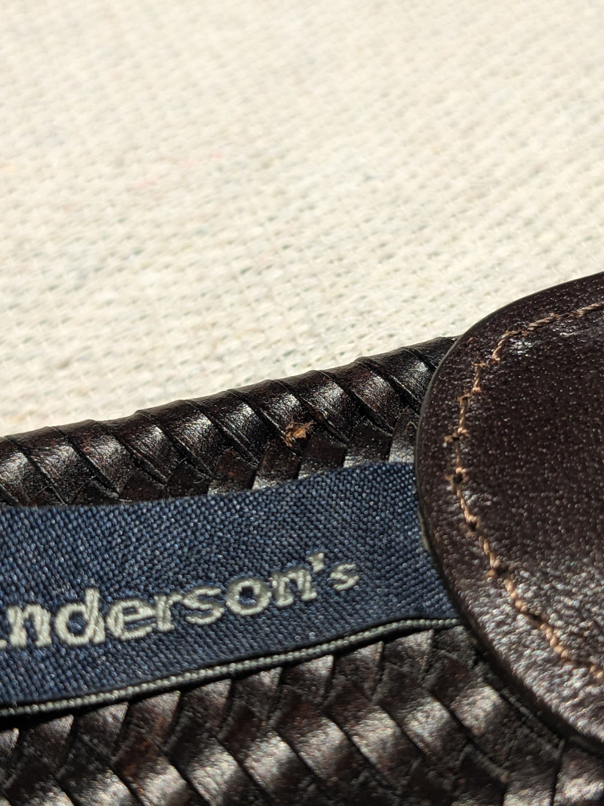 Andersons Anderson's Stretch woven leather belt men's 30 Size 30 - 5 Thumbnail