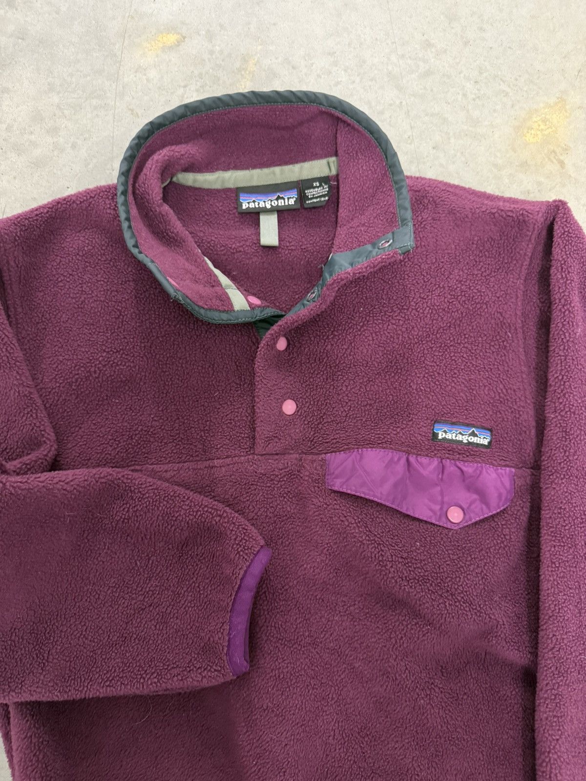Patagonia Patagonia Synchilla Vintage Plum Purple 90s USA Made 90s Size US S / EU 44-46 / 1 - 2 Thumbnail