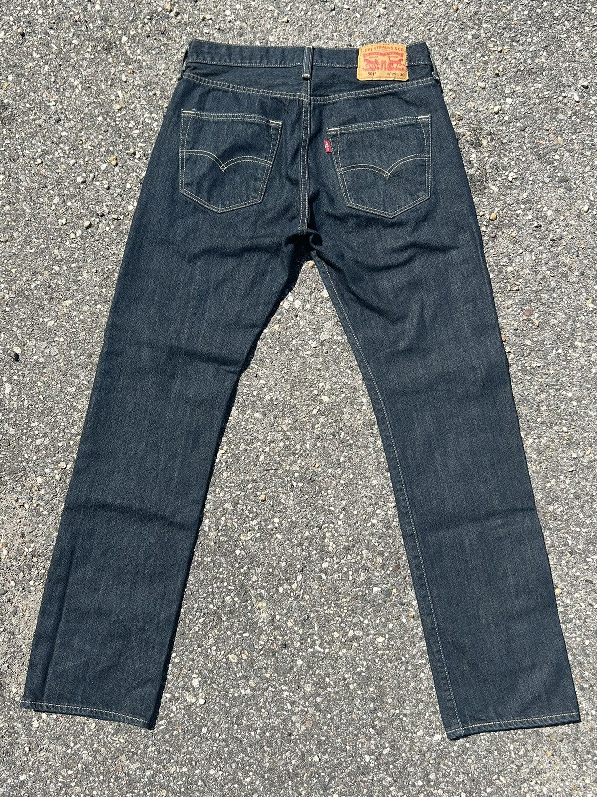 Levi's Levi’s Distressed Dark Blue 501’s Size US 29 - 2 Thumbnail