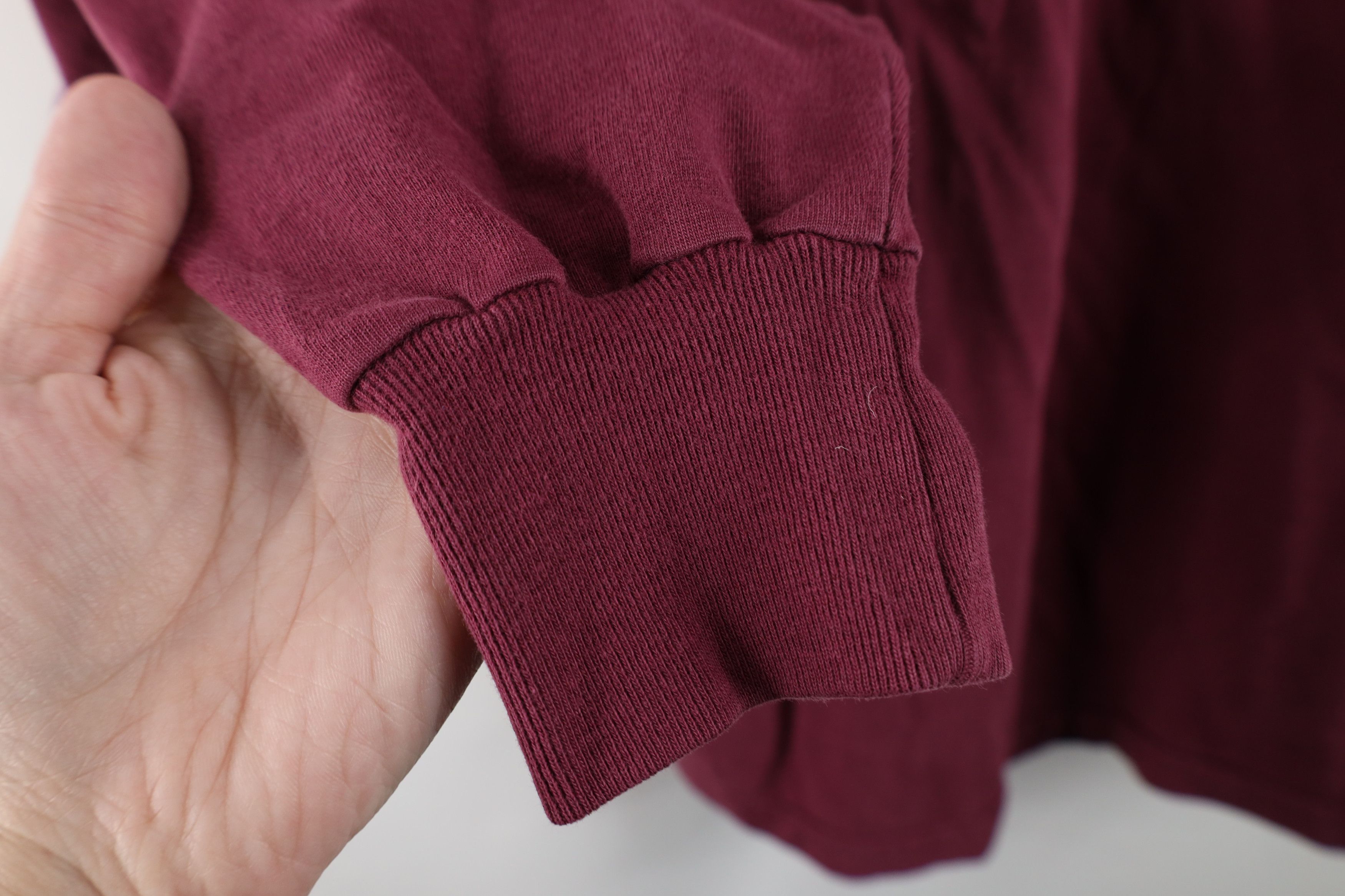 Vintage Vintage 90s Streetwear Blank Long Sleeve Henley T-Shirt Red Size US L / EU 52-54 / 3 - 7 Thumbnail