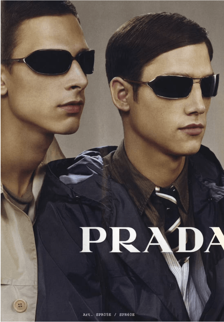 image of Prada Aw 2004 Sunglasses in Bronze Brown, Men's