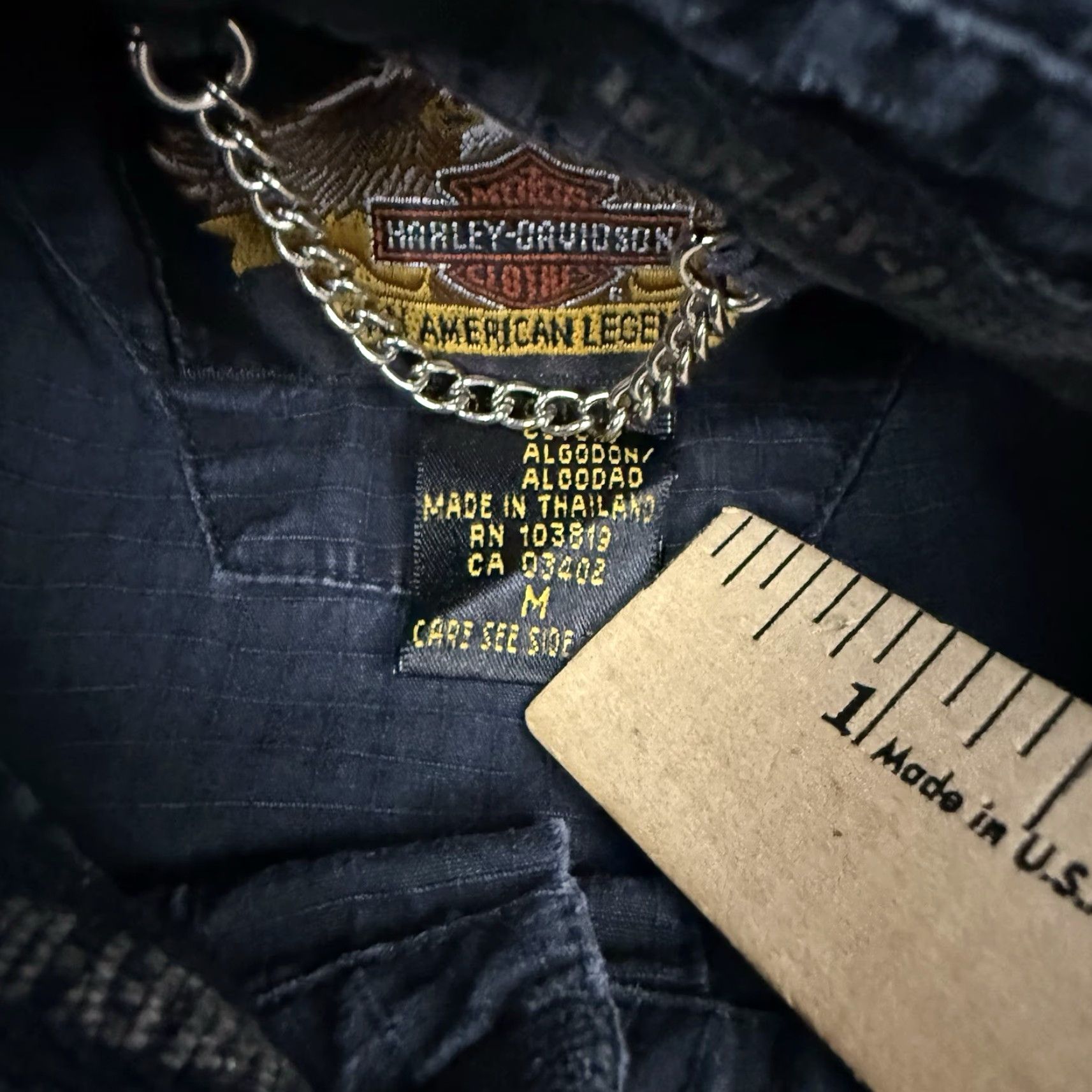 Harley Davidson Harley-Davidson Shirt Men's M Black Distressed Button-Up Grunge Casual M Size US M / EU 48-50 / 2 - 5 Thumbnail