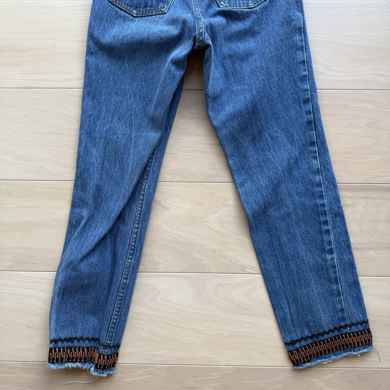 Levi's Vintage Levis 501 Jeans 22 Blue Made In USA 80s Straight Leg Size 22" - 7 Thumbnail