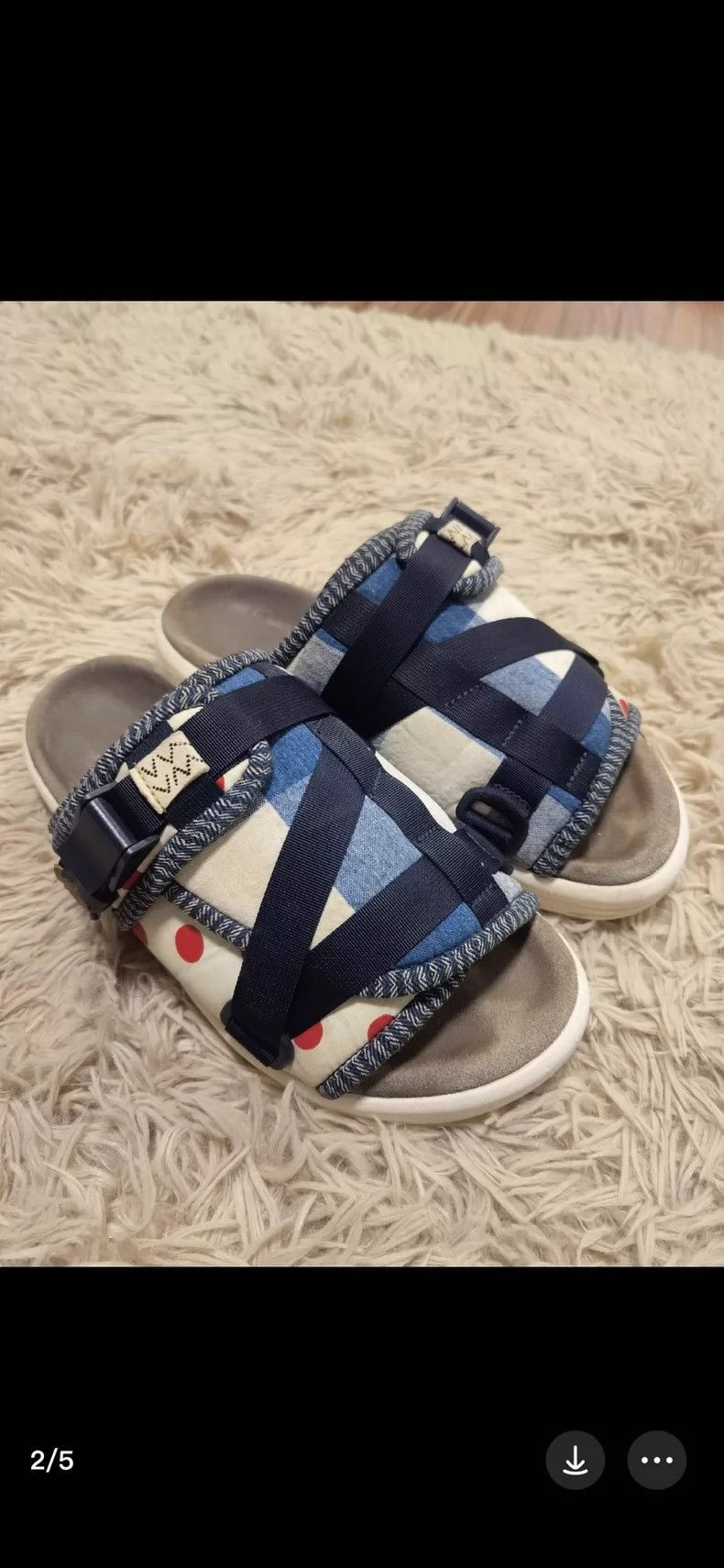 Visvim VisvimVISVIM Christo Collage Wave slippers-2504 Size US 8.5 / EU 41-42 - 2 Thumbnail