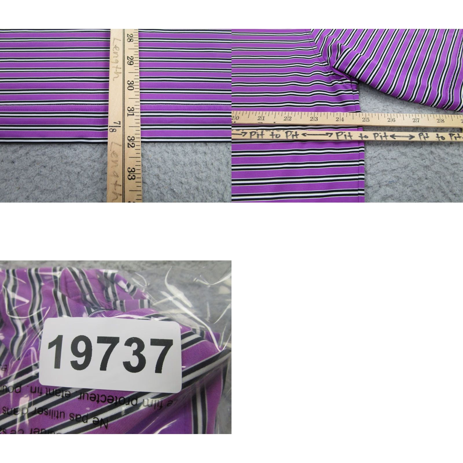Footjoy FootJoy Polo Shirt Mens XL Purple Striped Golf Performance Tree Embroidered TCI Embroidered Performance FootJoy Green? Size US XL / EU 56 / 4 - 8 Thumbnail