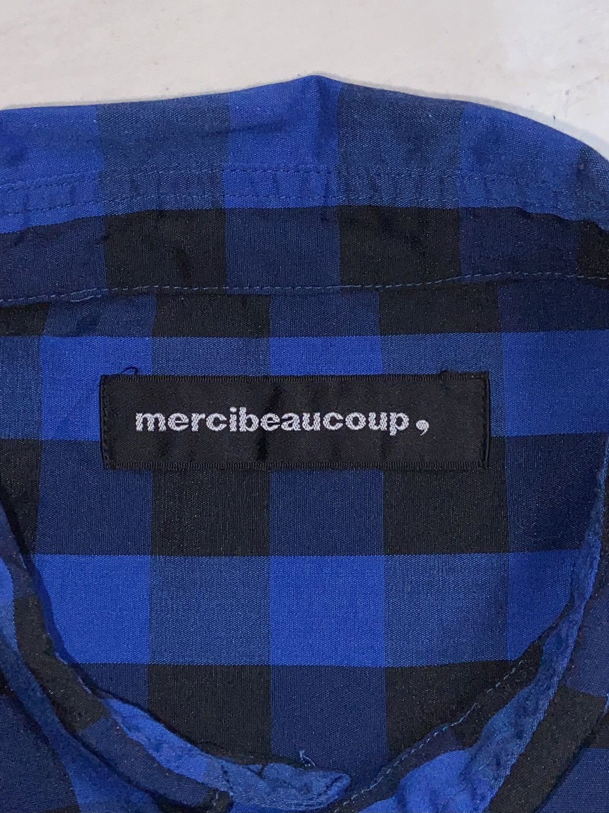 Issey Miyake × Japanese Brand × mercibeaucoup MERCIBEAUCOUP Plaid Shirt Size US S / EU 44-46 / 1 - 6 Thumbnail