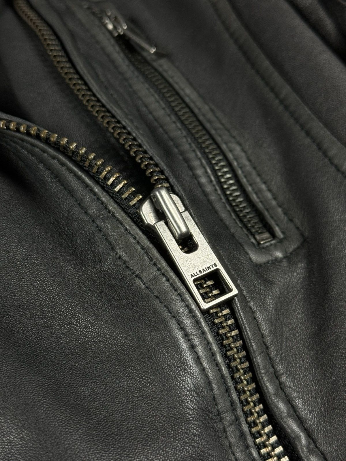 Allsaints × Genuine Leather Allsaints Rampones Leather Jacket Size M / US 6-8 / IT 42-44 - 6 Thumbnail