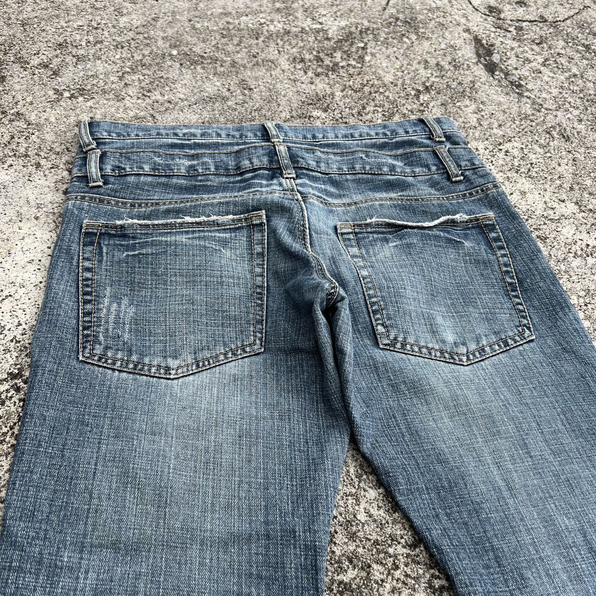 If Six Was Nine “DOUBLE WAIST” DISTRESS ACID WASH PUNK STYLE JEANS Size US 35 - 16 Thumbnail