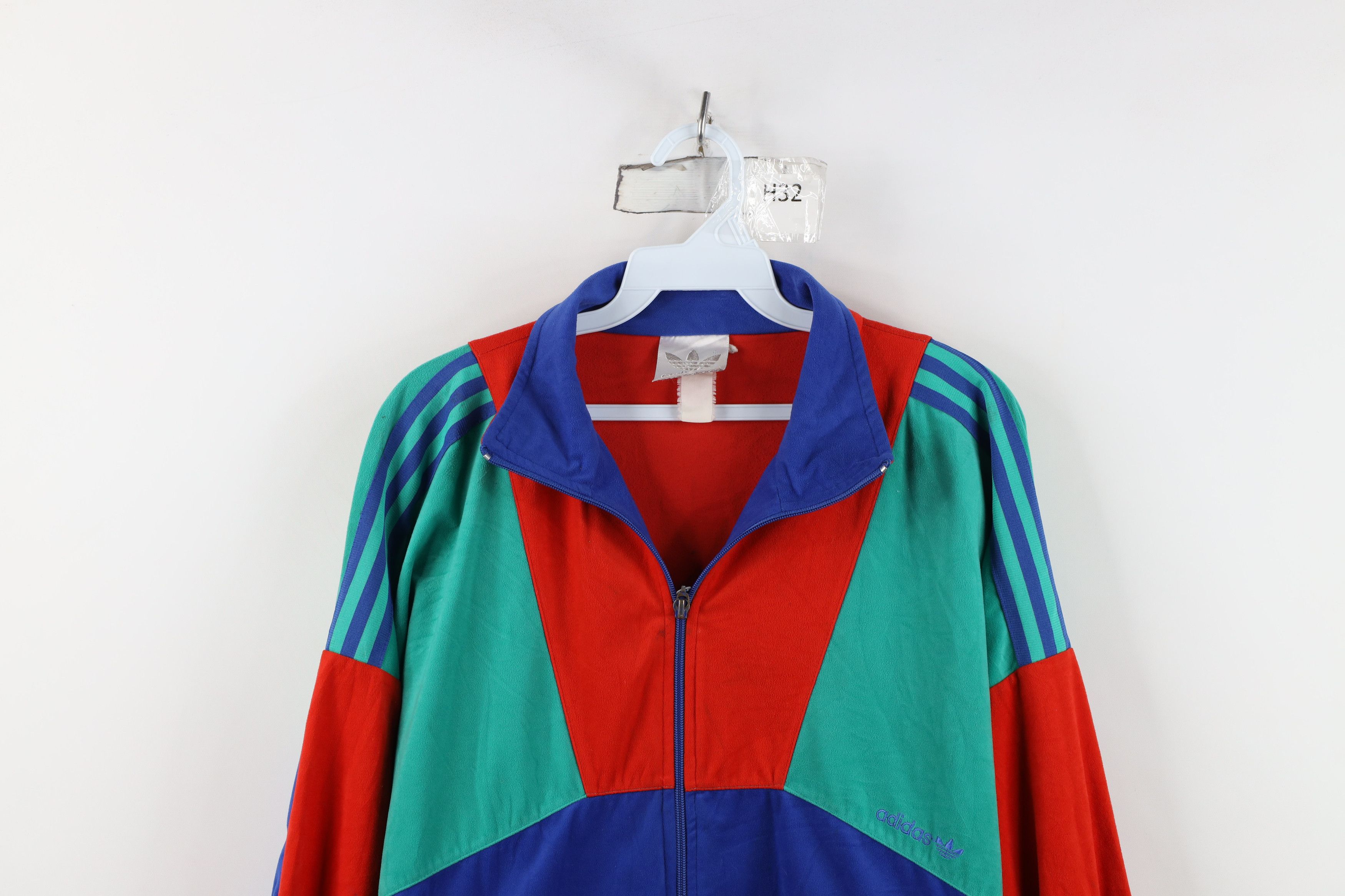 Adidas Vintage 80s 90s Adidas Block Velour Velvet Track Jacket Size US XXL / EU 58 / 5 - 2 Thumbnail