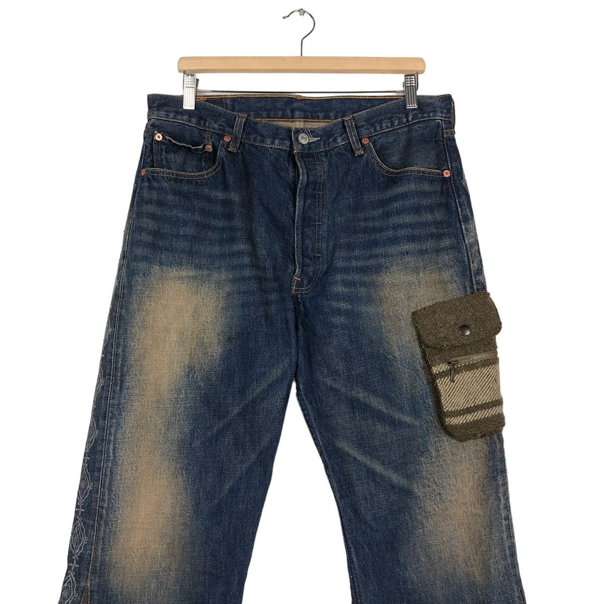 Levi's 🔥VINTAGE LEVIS DENIM JEANS RARE DESIGN COMME CA ISM JAPAN Size US 34 / EU 50 - 4 Thumbnail