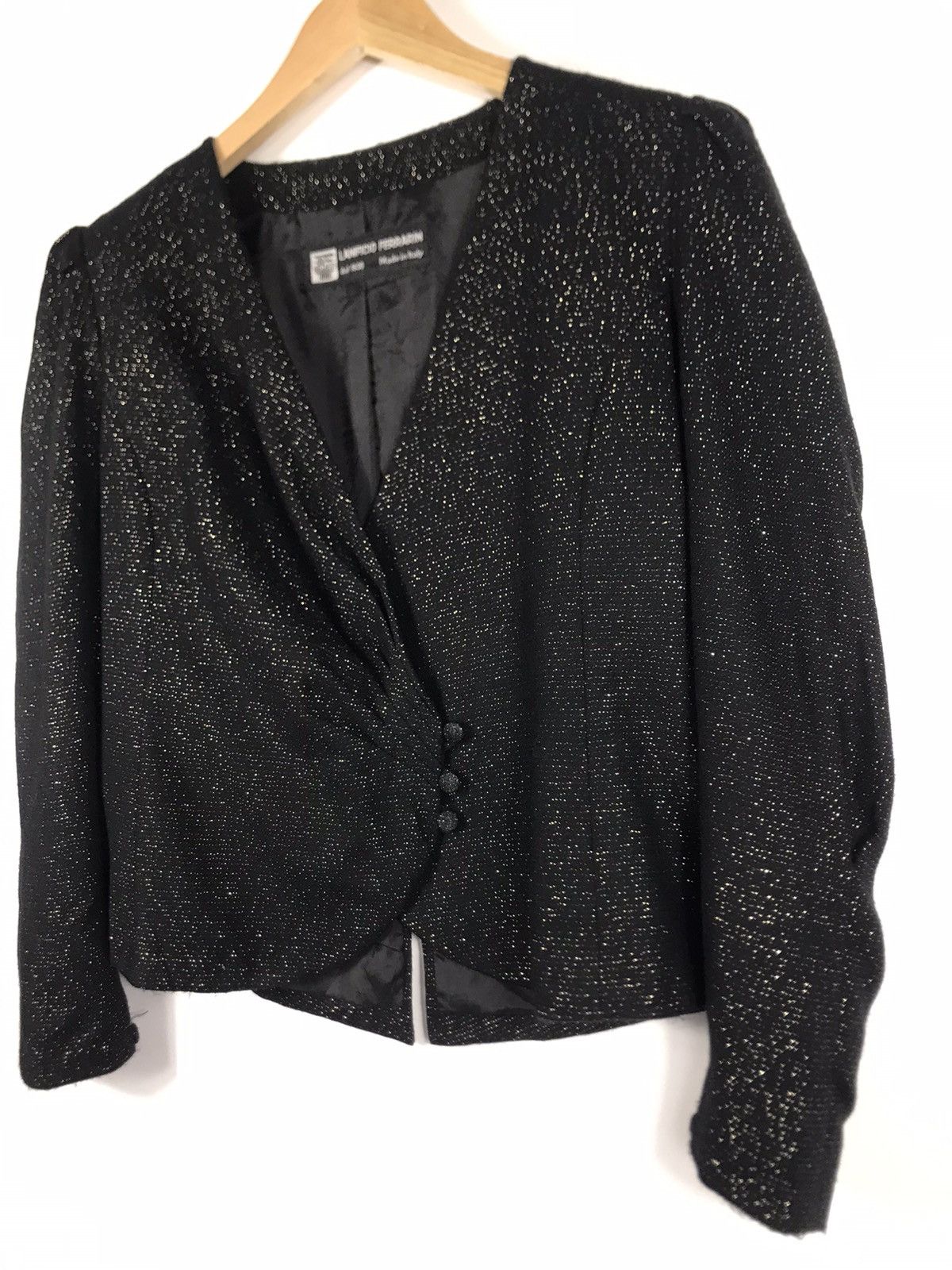 Vintage 🔥Nice Design Lanificio Ferrarin Italy Cropped Coat Jacket Size S / US 4 / IT 40 - 3 Thumbnail