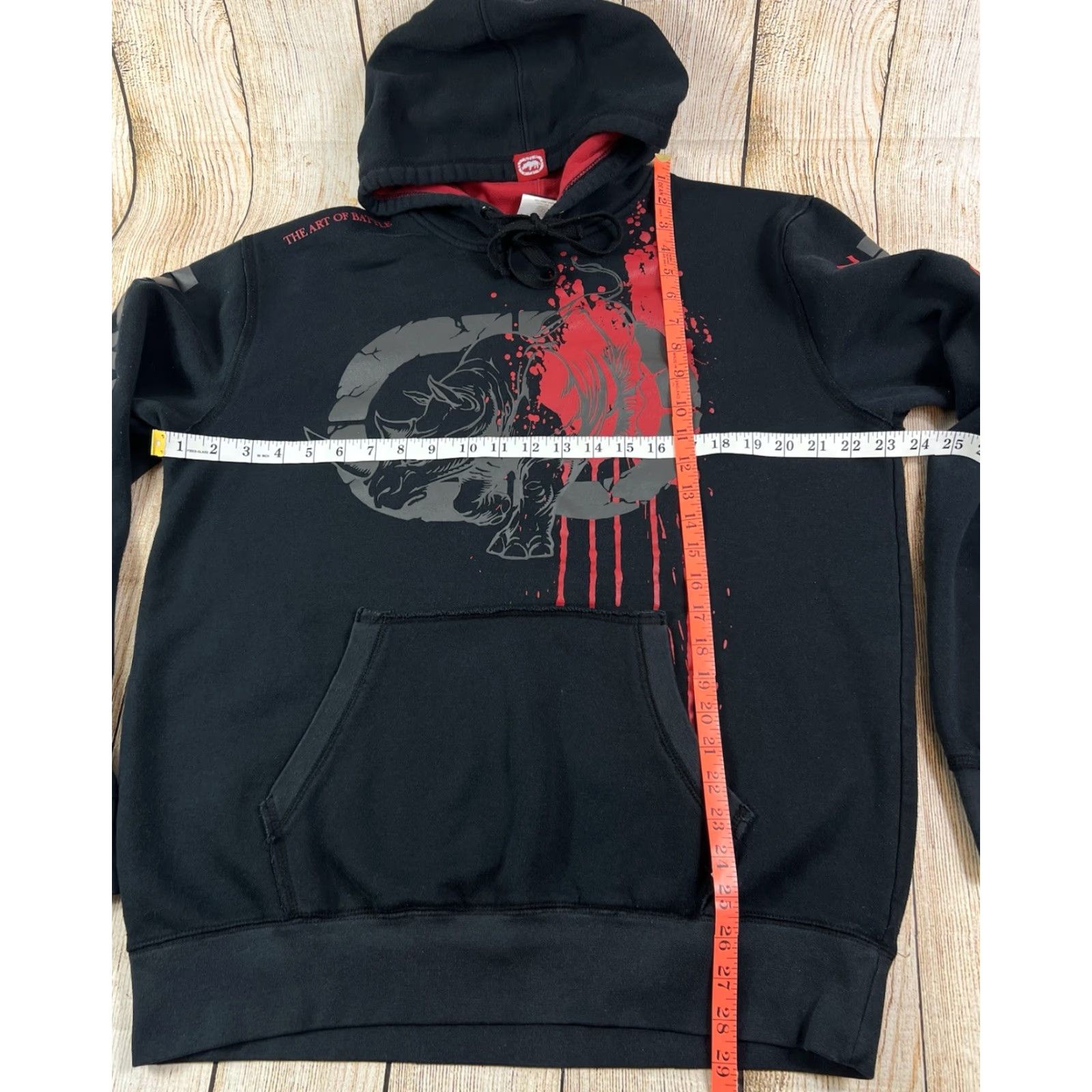 Vintage VINTAGE Ecko Unlimited Function XSC Hoodie Sweatshirt Red Black L Mens Hoodie Pullover Hooded Pockets Graphic Print Size US L / EU 52-54 / 3 - 5 Thumbnail