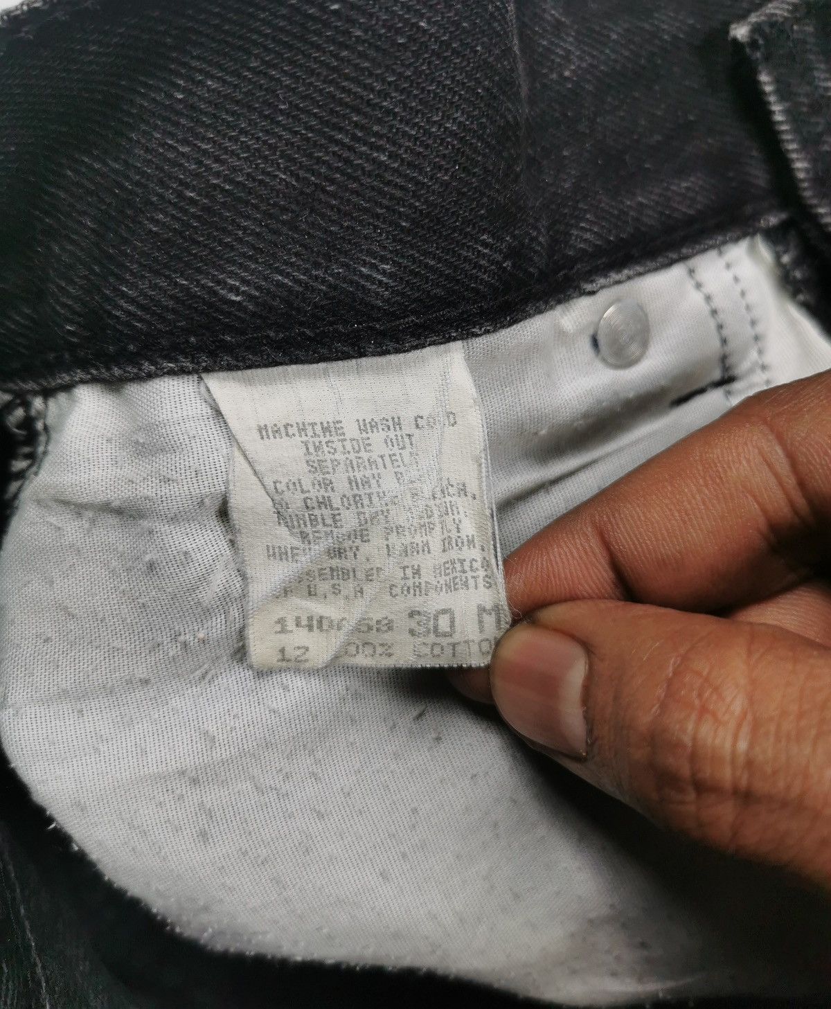 Hugo Boss Baggy Carpenter Boss Distressed Vintage Black Jeans Size US 30 / EU 46 - 10 Thumbnail