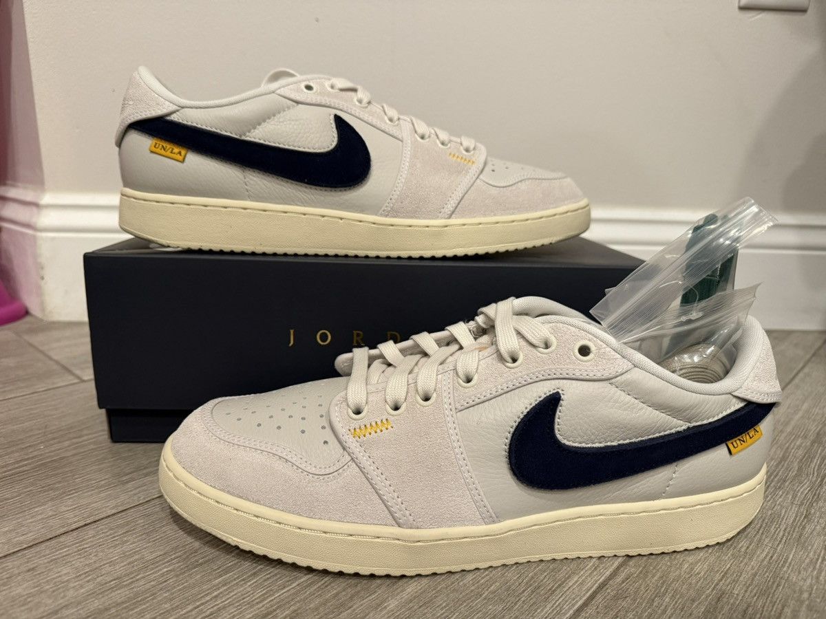 Jordan Brand × Union LA Union LA Air Jordan 1 KO Low SP Leather Sail Muslin Grey 12 Size US 12 / EU 45 - 1 Thumbnail
