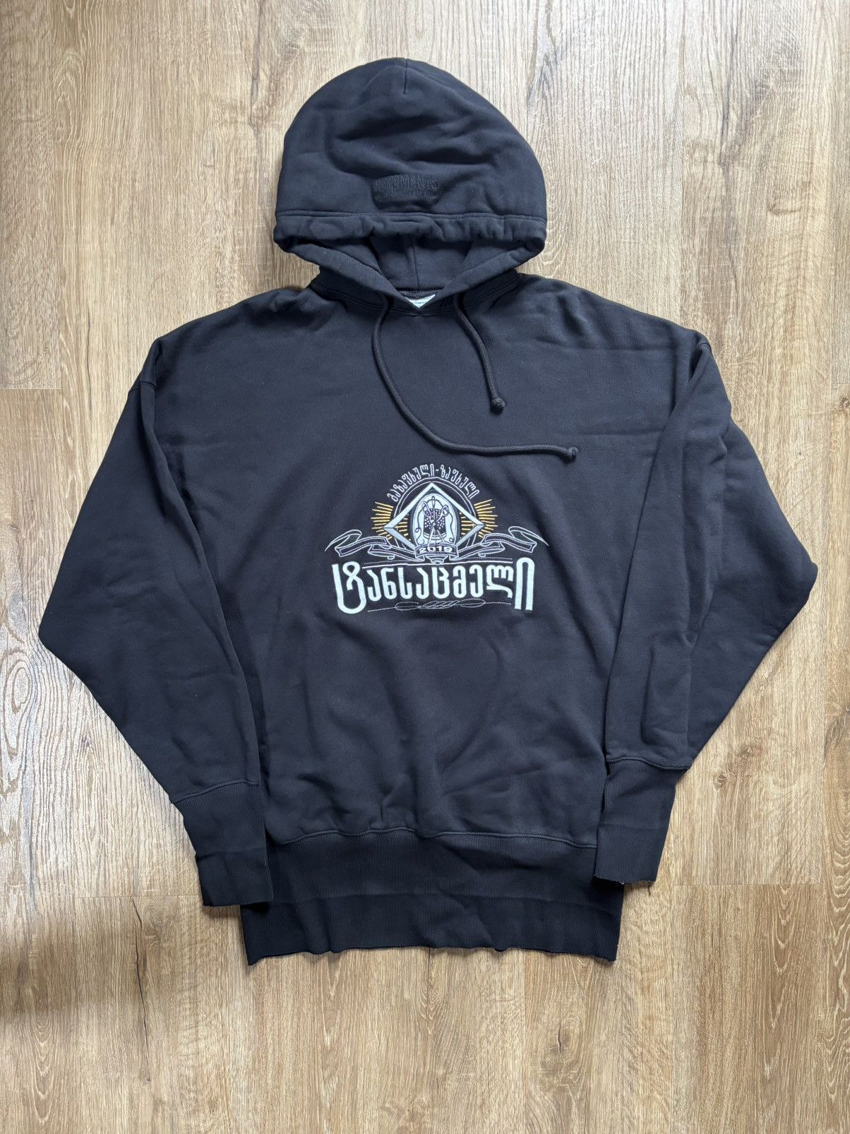 Vetements VETEMENTS Inside Out Hoodie Fuck S NEW black 100
