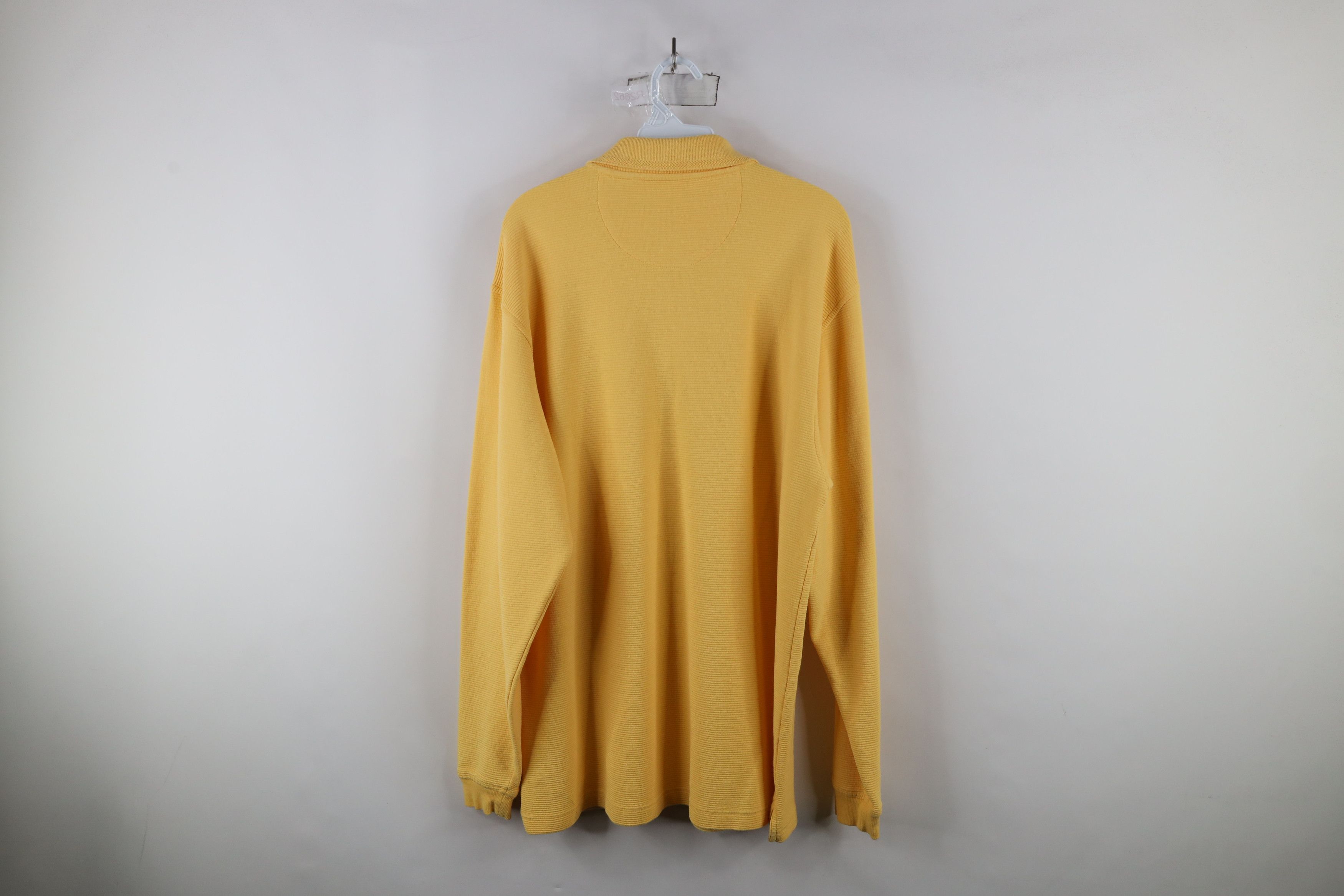 Vintage Vintage 90s Streetwear Long Sleeve Rugby Polo Shirt Yellow Size US M / EU 48-50 / 2 - 9 Thumbnail