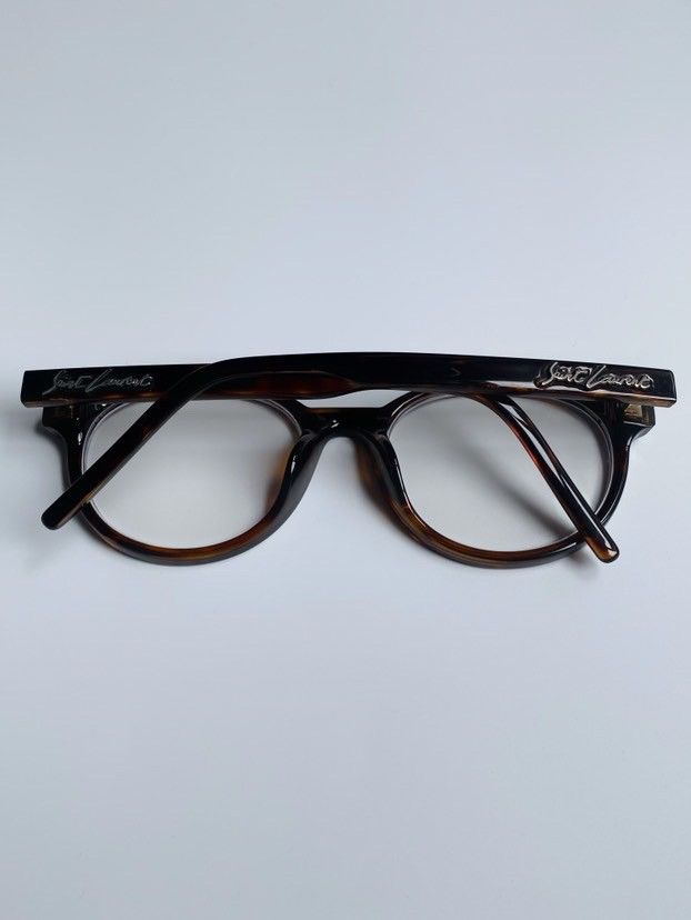Saint Laurent Paris SAINT LAUREN PARIS EYEGLASSES FRAMES TORTOISE ROUND FULL RIM Size ONE SIZE - 4 Thumbnail
