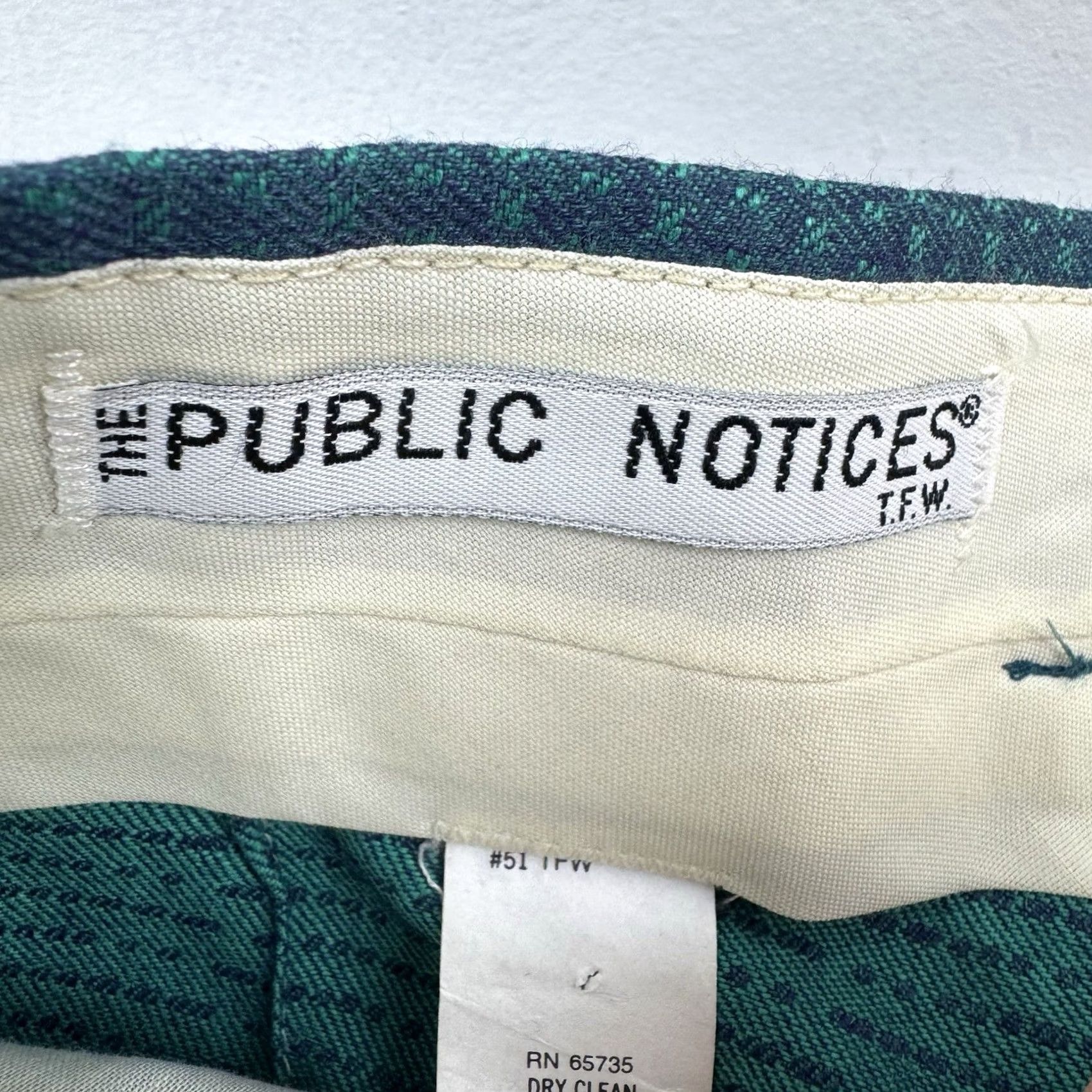 Vintage VINTAGE Public Notices Dress Pants Men 29x28 Green USA 70s 80s Hipster Hippie Preppy 29 Regular Inseam 28 Zip Men's Pants Dress Clothing Size US 29 - 4 Thumbnail