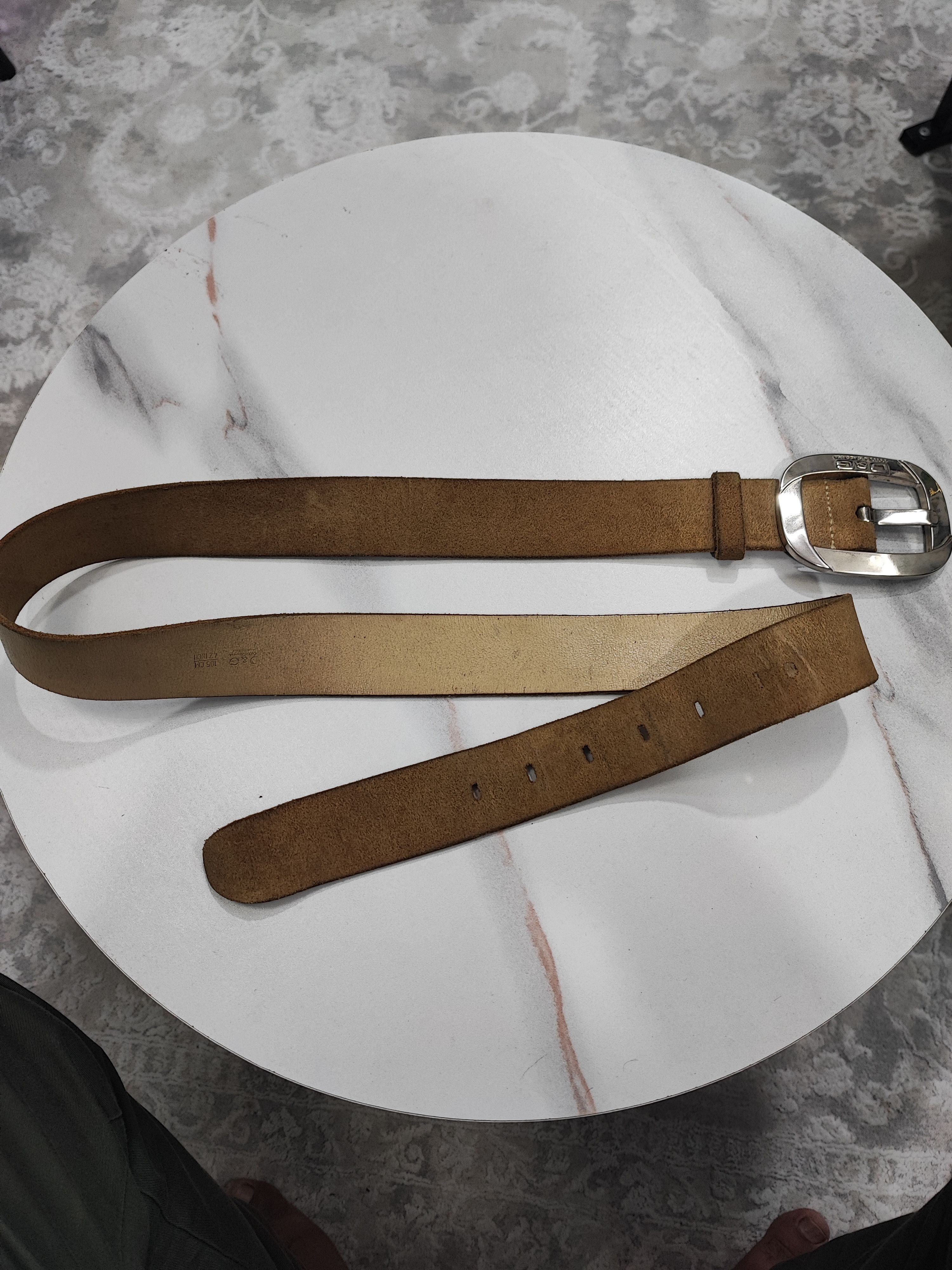 Dolce & Gabbana Dolce & Gabbana Vintage Suede Leather Belt Size 42 - 9 Thumbnail